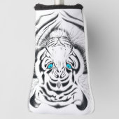 White Bengal Tiger Ink Art Golfheadcover (Draai 90)