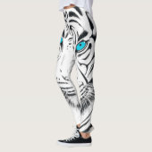 White Bengal Tiger Ink Art Leggings (Links)