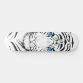 White Bengal Tiger Ink Art Persoonlijk Skateboard (Horizontaal)