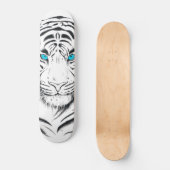 White Bengal Tiger Ink Art Persoonlijk Skateboard (Voorkant)