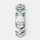 White Bengal Tiger Ink Art Persoonlijk Skateboard (Voorkant)