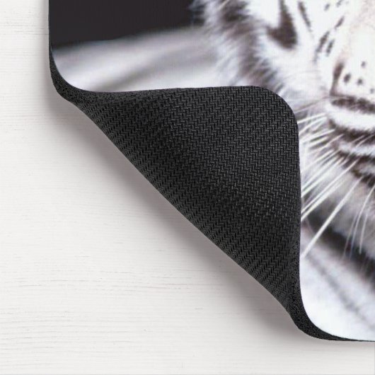 White Bengal Tiger Mousepad Muismat (Hoek)