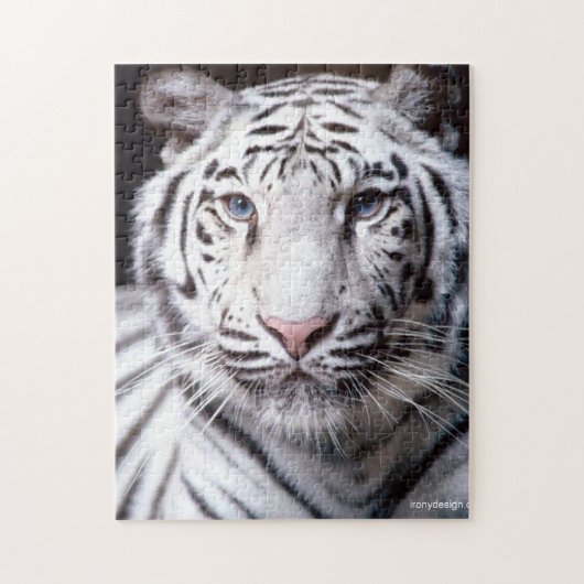 White Bengal Tiger Photo Afbeelding Legpuzzel (Verticaal)