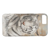 White Bengal Tiger Photography Moderne Waterverf Case-Mate iPhone Case (Achterkant (Horizontaal))