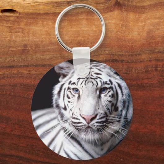 White Bengal Tiger Sleutelhanger (Voorkant)