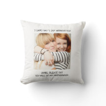 White Best Friend Photo Bridesmaid Invitation