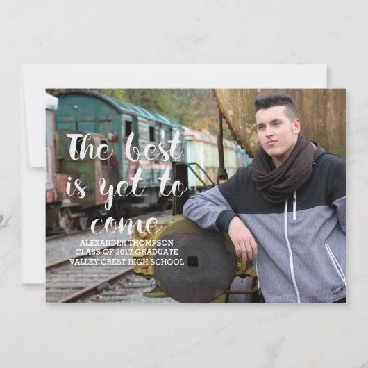 White Best is yet to come Photo Afstuderen Kaart (Voorkant)