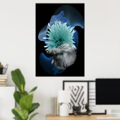 White betta poster (Thuiskantoor)