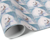 WHITE BICHON FRISE CADEAUPAPIER (Rol Hoek)