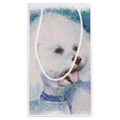 WHITE BICHON FRISE KLEIN CADEAUZAKJE (Achterkant)