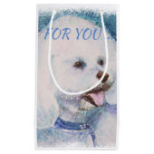 WHITE BICHON FRISE KLEIN CADEAUZAKJE (Voorkant)