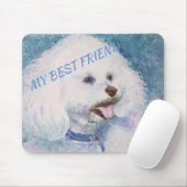 WHITE BICHON FRISE MUISMAT (Met muis)