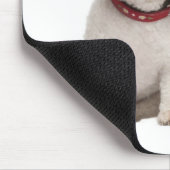 White Bichon Frise Puppy Dog Computer Mousepad Muismat (Hoek)