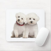 White Bichon Frise Puppy Dog Computer Mousepad Muismat (Met muis)