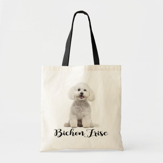 White Bichon Frise Puppy Dog Love Tote Bag (Voorkant)