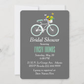 White Bicycle Bridal Shower-uitnodiging Kaart (Voorkant)