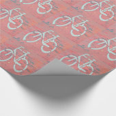 White Bicycle Red Street, verkeersbicycles Cadeaupapier (Hoek)