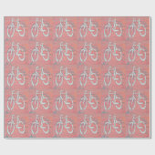 White Bicycle Red Street, verkeersbicycles Cadeaupapier (Vlak)