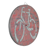 White Bicycle Red Street, verkeersbicycles Dartbord (Voorkant Links)
