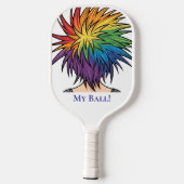 White Big Mouth Pickleball speler Paddle (Achterkant)