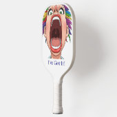 White Big Mouth Pickleball speler Paddle (Links)