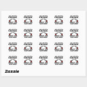 White bijt uit misdaad klootzakken ronde sticker (Vel)