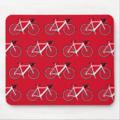 White Bike On Red Muismat (Voorkant)