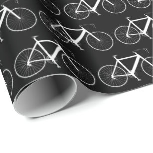 White Bike op Black Cadeaupapier