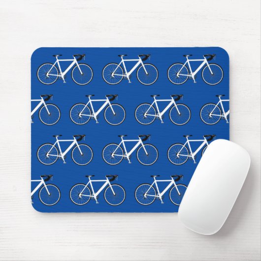 White Bike op Blue Muismat (Met muis)