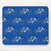 White Bike op Blue Muismat (Voorkant)