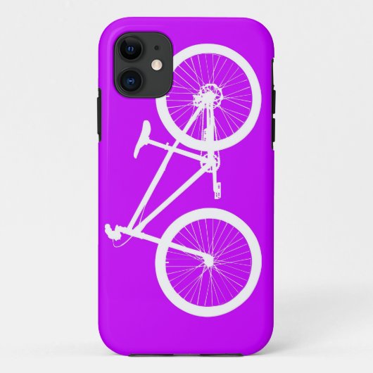 White Bike op Paars Case-Mate iPhone Case (Achterkant)