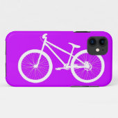 White Bike op Paars Case-Mate iPhone Case (Achterkant (horizontaal))