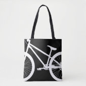 White Bike Silhouette (Aangepaste kleur) Tote Bag (Voorkant)