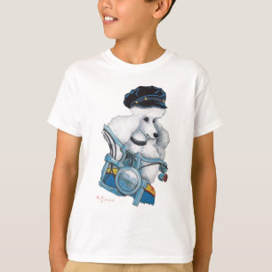 White Biker Chick Podle T-shirt