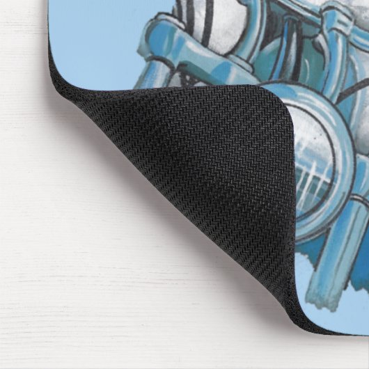 White Biker Chick Poodle - Gepersonaliseerd Muismat (Hoek)