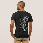 White Bikes . fietsen geïnspireerd zwart T-shirt (Achterkant volledig)