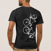 White Bikes . fietsen geïnspireerd zwart T-shirt (Achterkant)