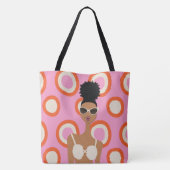 White Bikini Beach Bag Tote Bag (Achterkant)