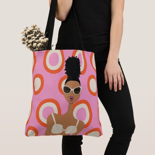 White Bikini Beach Bag Tote Bag (Dichtbij)