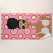 White Bikini Beach Towel Strandlaken (Voorkant)