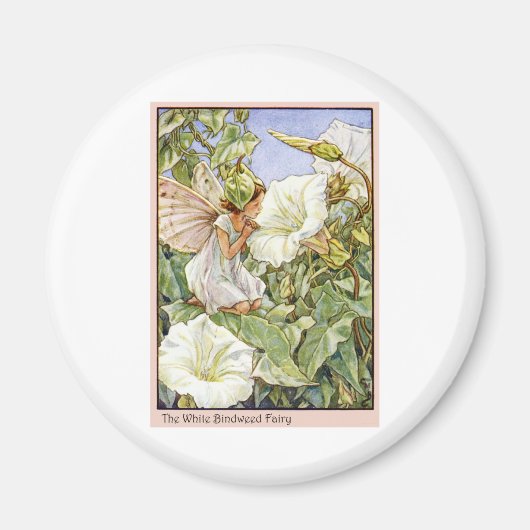 White Bindweed Fairy Magneet (Voorkant)