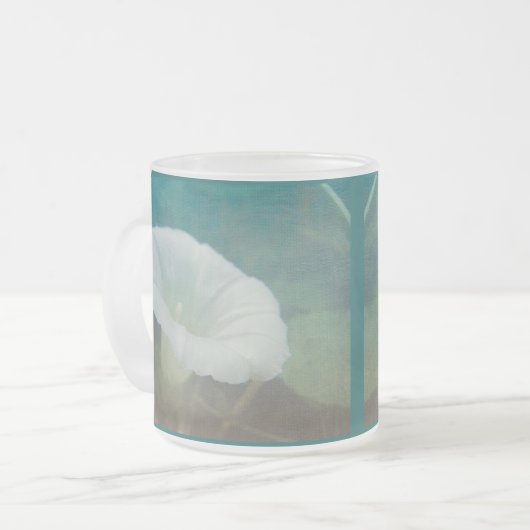 White Bindweed - Wild Perennial Morning Glory Matglas Koffiemok (Voorkant links)