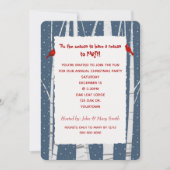 White Birch and Snowflakes kerst Kardinaal Kaart (Voorkant)