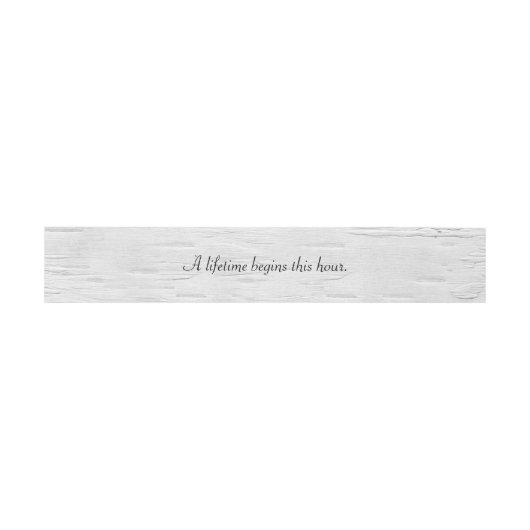 White Birch and Wedding Quote Uitnodigingen Wikkel (Vlak)