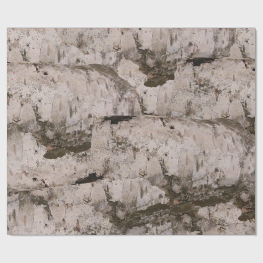 White Birch Bark Cadeaupapier (Vlak)