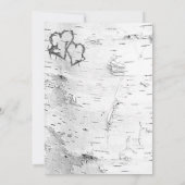 White Birch Bark Engagement Party Kaart (Achterkant)