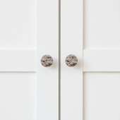 White Birch Bark Keramische Knop