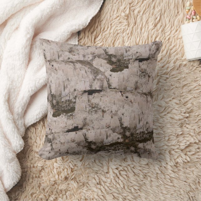 White Birch Bark Kussen (Deken)