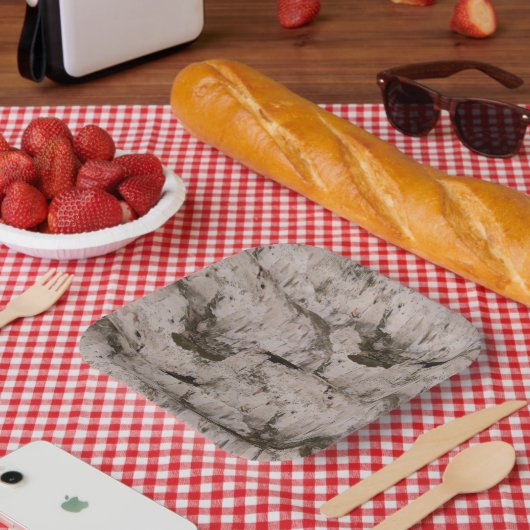 White Birch Bark Papieren Bordje (Picknick)