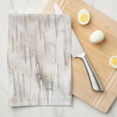 White Birch Bark Theedoek (Quarter Fold)